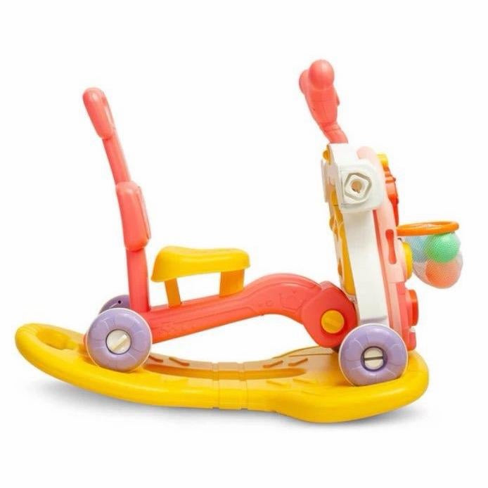 Moni Toys Giocattolo 5 in 1 Modo per Bambini Piccoli con Pannello Musicale Interattivo e 5 Modalità di Utilizzo per Sviluppo Sensoriale e Motorio