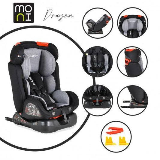 Seggiolino Auto Moni Dragon 0-36Kg Isofix Black Universale