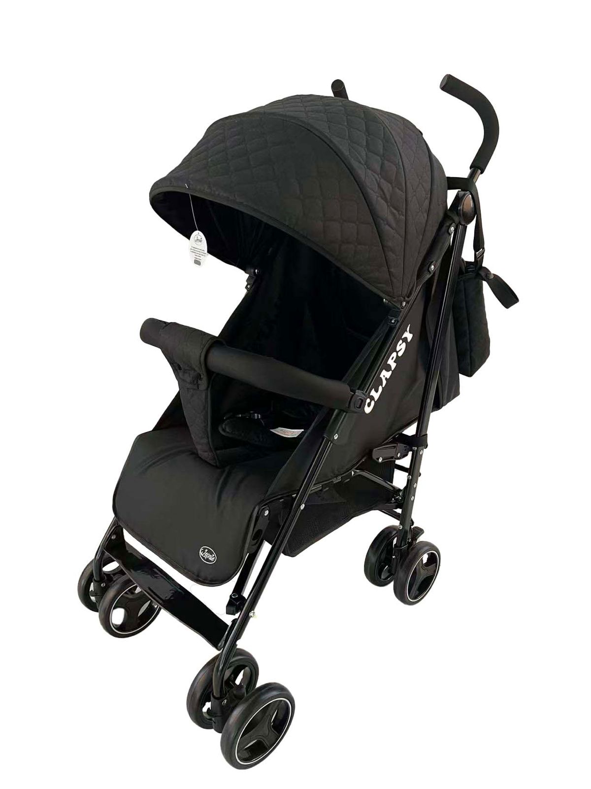 Passeggino Leggero Leonie Clapsy con Borsa e Coprigambe Midnight Black 0/18Kg