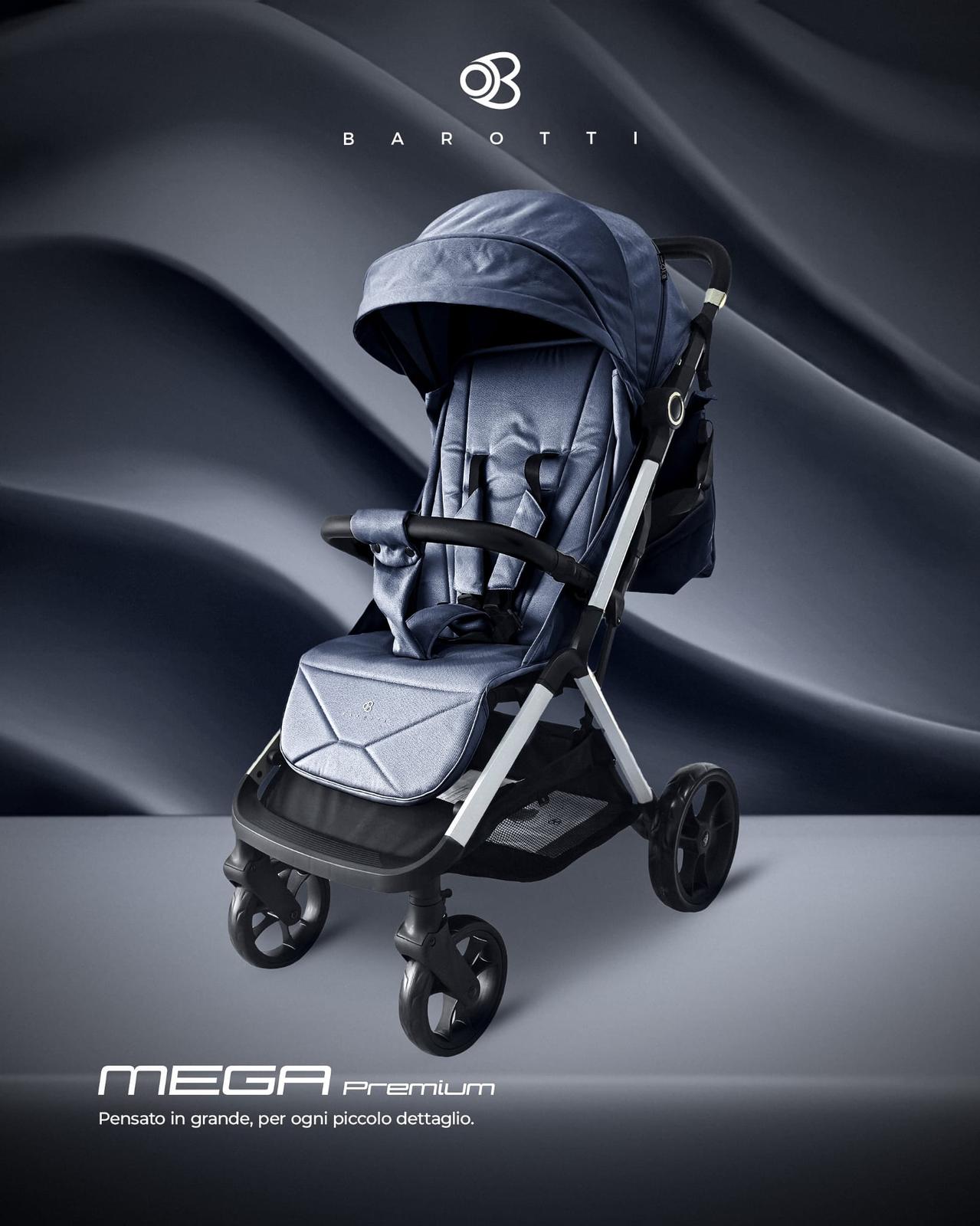 Passeggino Leggero Barotti Mega Premium con Borsa coordinata vari colori 0/22kg
