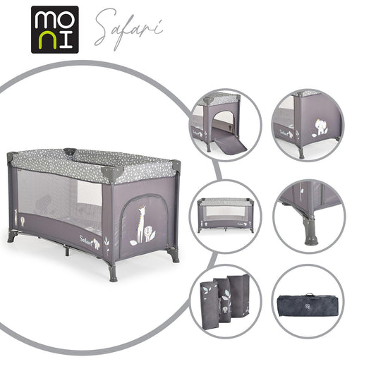 Culla da campeggio Cangaroo Safari graphite