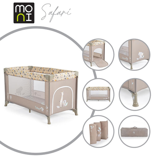 Culla da campeggio Cangaroo Safari beige