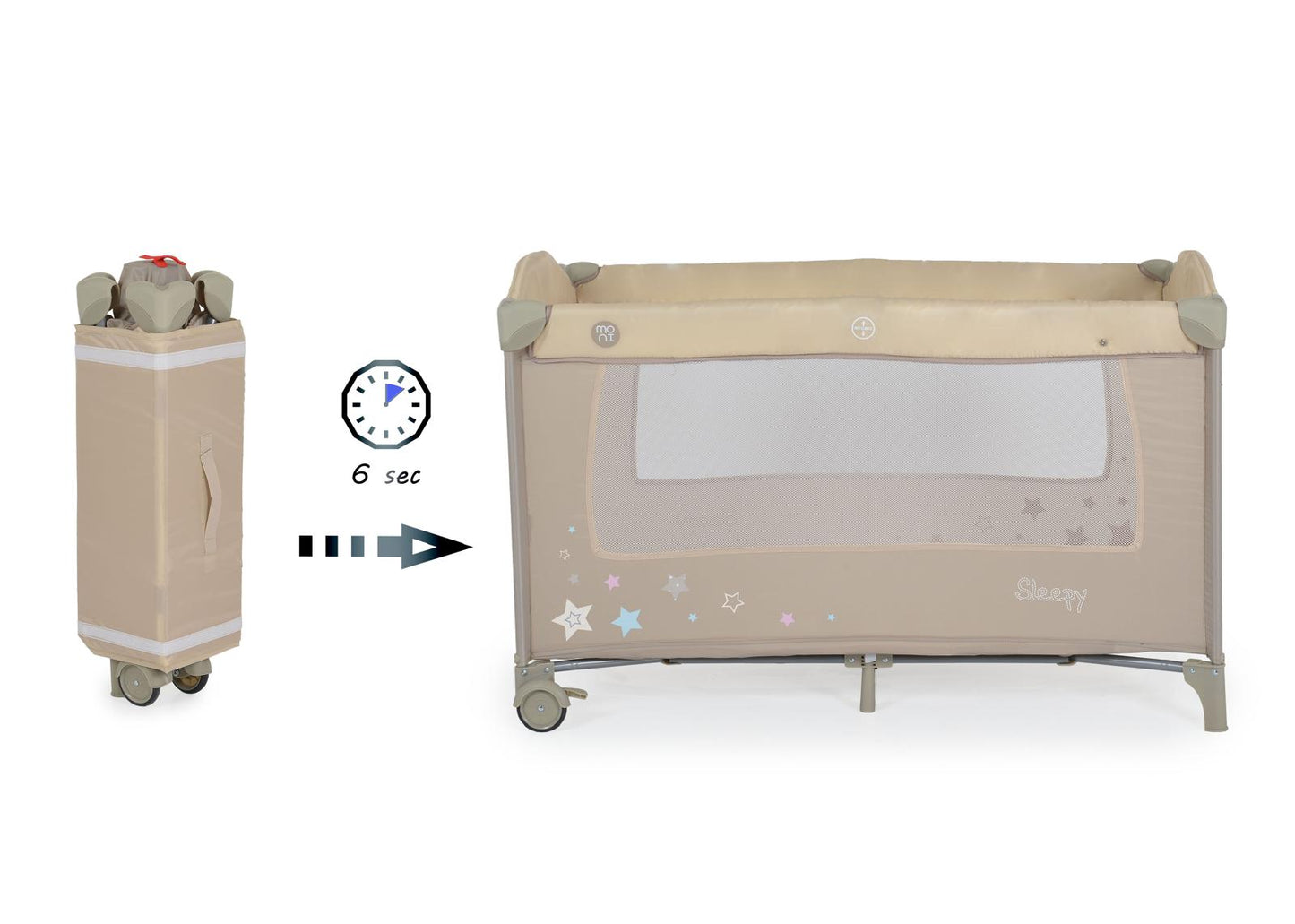 Culla Cangaroo Sleepy beige con fasciatoio