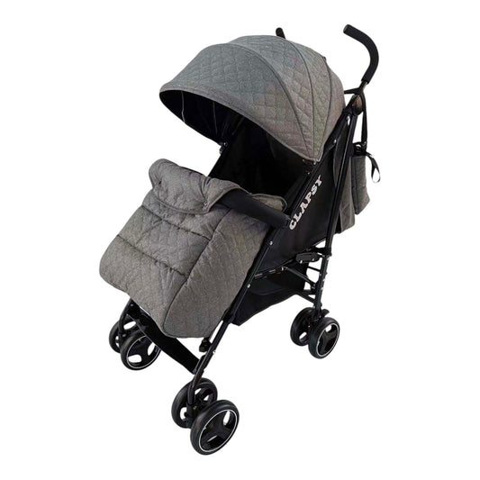 Passeggino Leggero Leonie Clapsy con Borsa e Coprigambe Misty Grey 0/18Kg