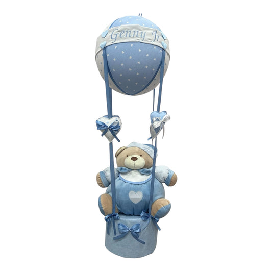Fiocco Nascita Mongolfiera Orso 100cm