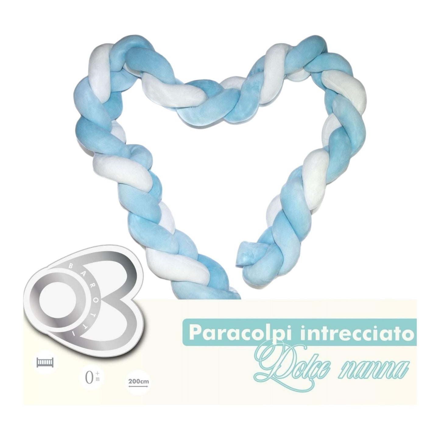 Paracolpi treccia Dolce nanna celeste