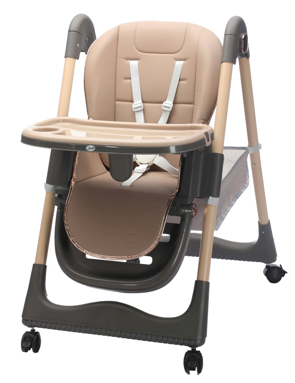 Sediolone Pappa Leonie Nest Beige + Bavaglino, Scodella e Posate in Silicone OMAGGIO