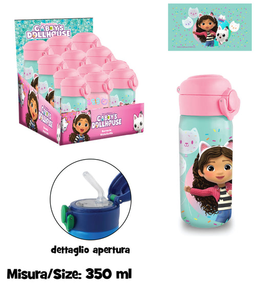 BORRACCIA TERMICA ACCIAIO INOX CON CANNUCCIA 350 ML GABBY