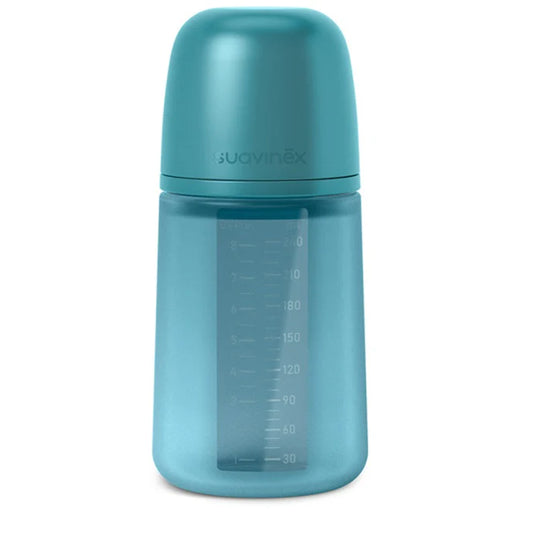 Biberon Color Essence Suavinex in Silicone 240 Ml Blu Oceano