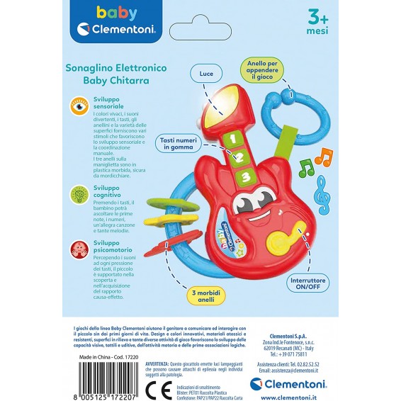 Clementoni Sonaglino Elettrico Baby Chitarra