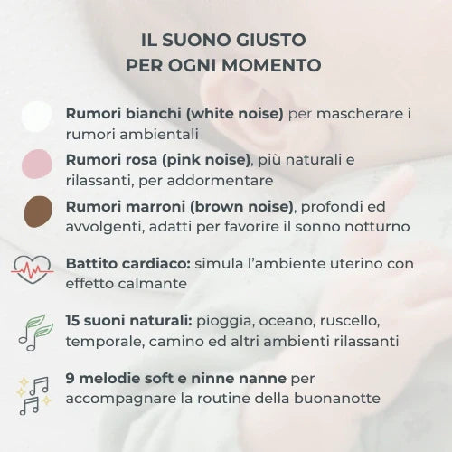 Diffusore di rumore bianco e luci notturne - Easy Dream 6620