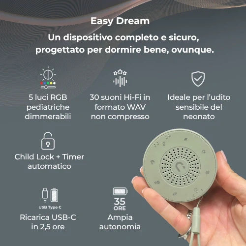 Diffusore di rumore bianco e luci notturne - Easy Dream 6620