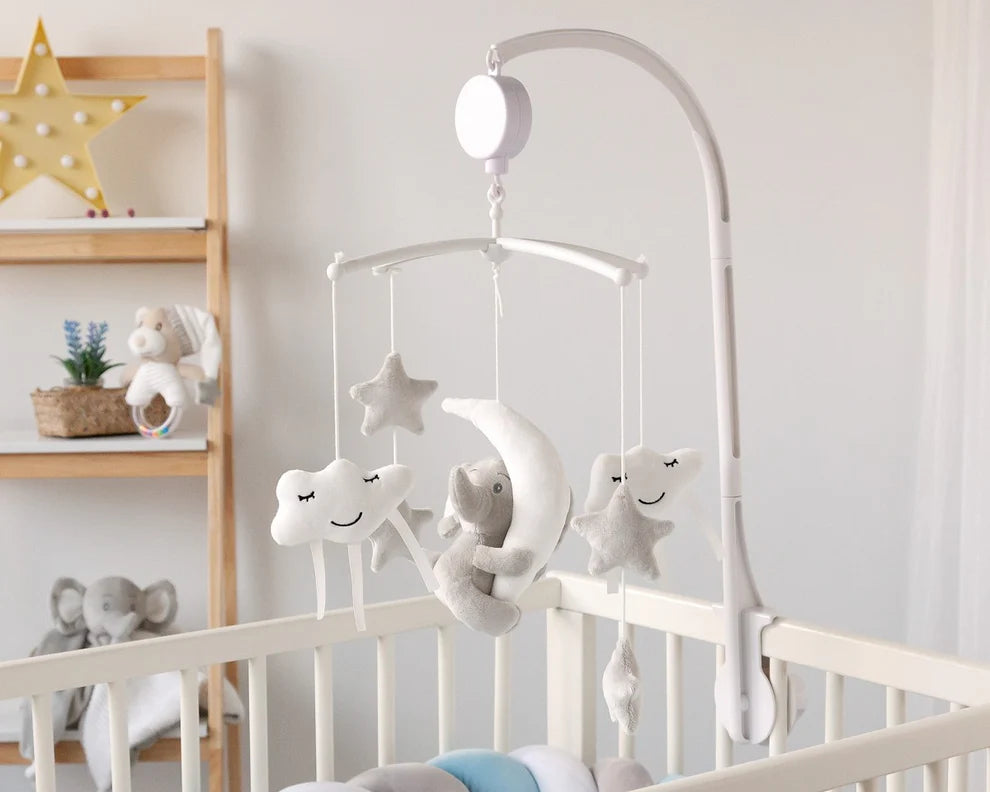 Giostrina Musicale Culla KioKids Elefante Grigio
