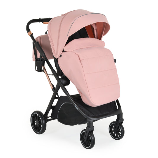 Passeggino Moni Bingo 360 Fronte Mamma e Fronte Strada con Coprigambe e Borsa Coordinata Rosa 0/22kg