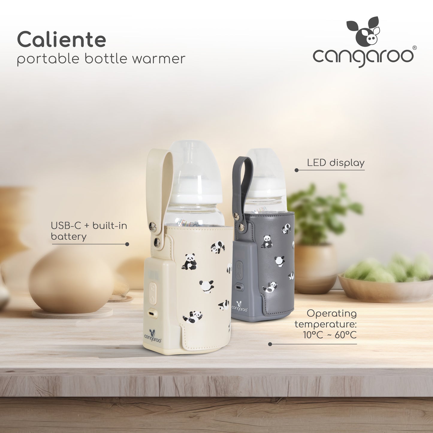 Scalda biberon portatile Caliente Thermo beige Cangaroo