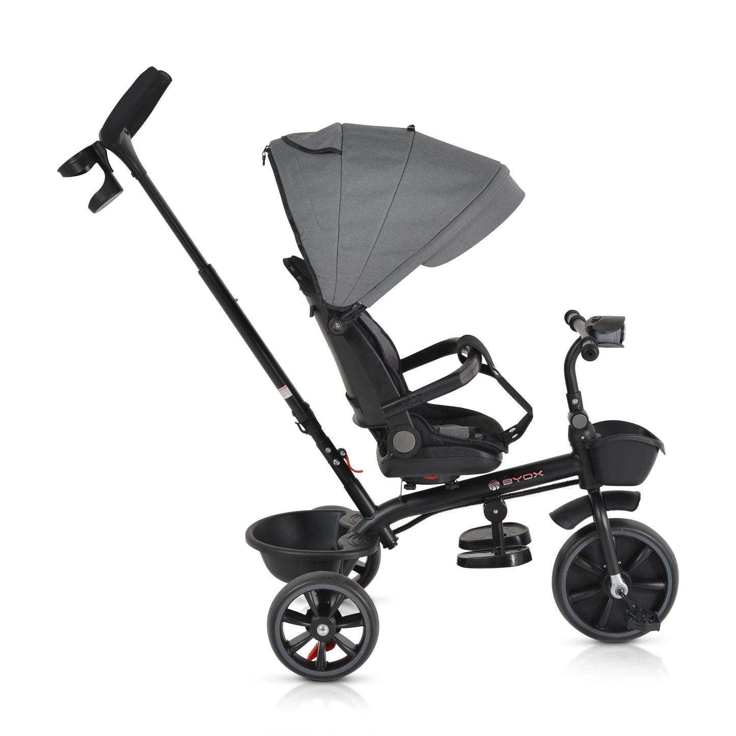 Triciclo Byox Summer Fronte Mamma/Fronte Strada Grigio