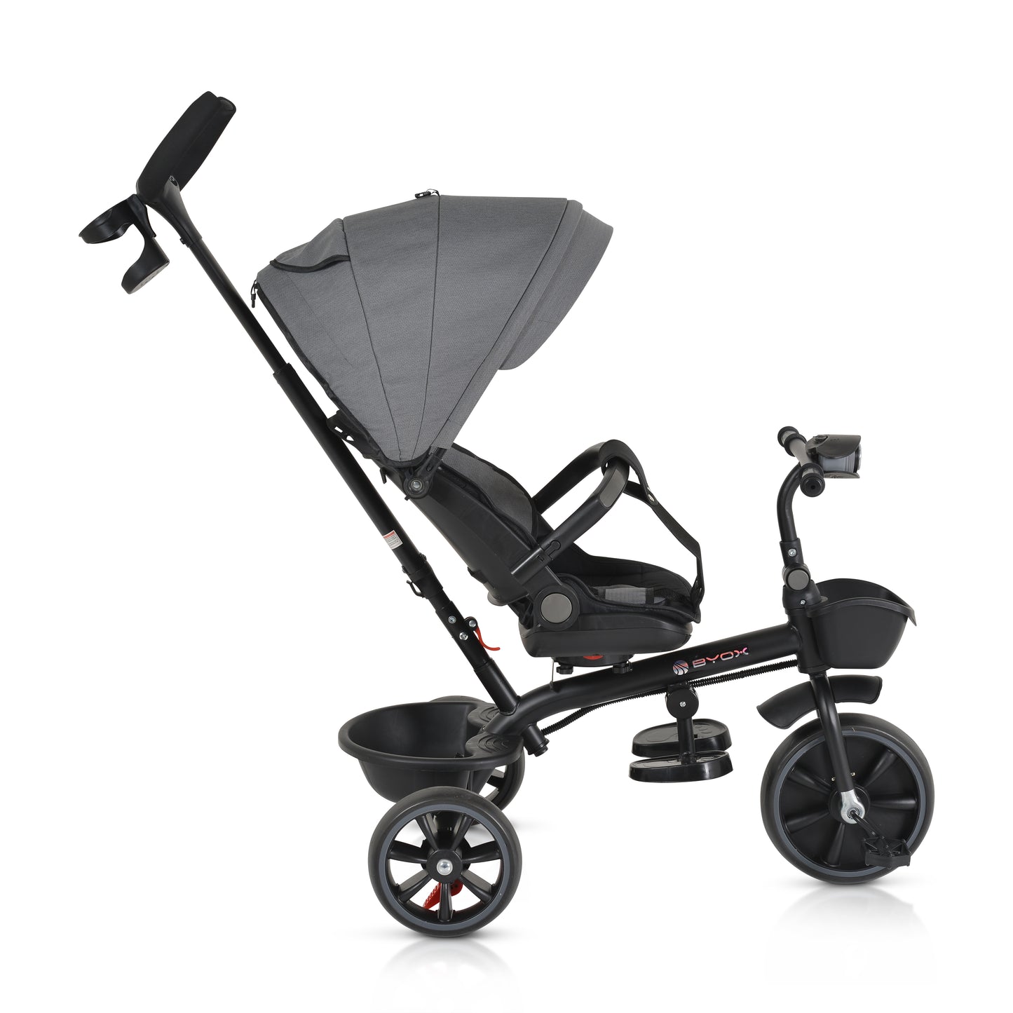 Triciclo Byox Summer Fronte Mamma/Fronte Strada Grigio