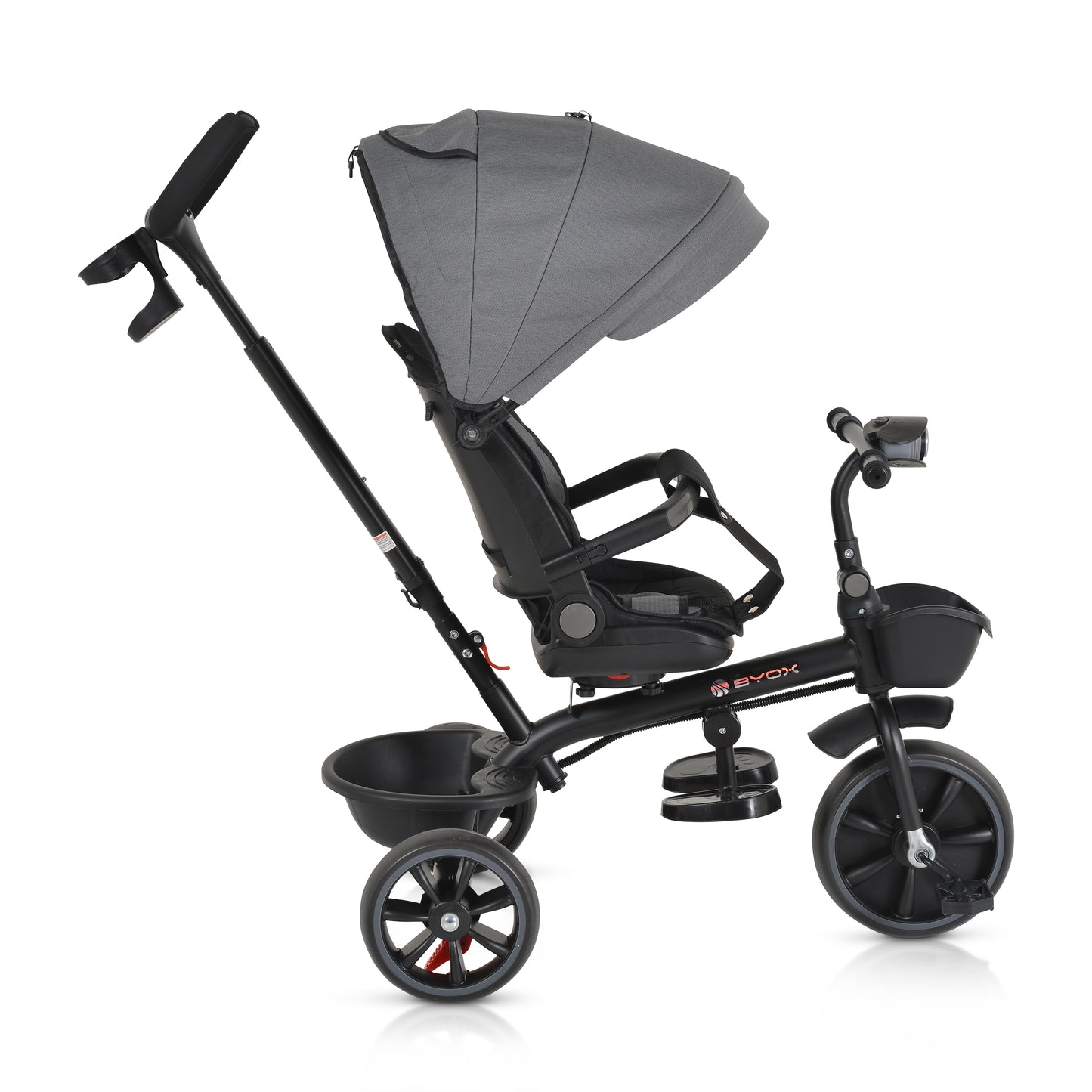 Triciclo Byox Summer Fronte Mamma/Fronte Strada Grigio