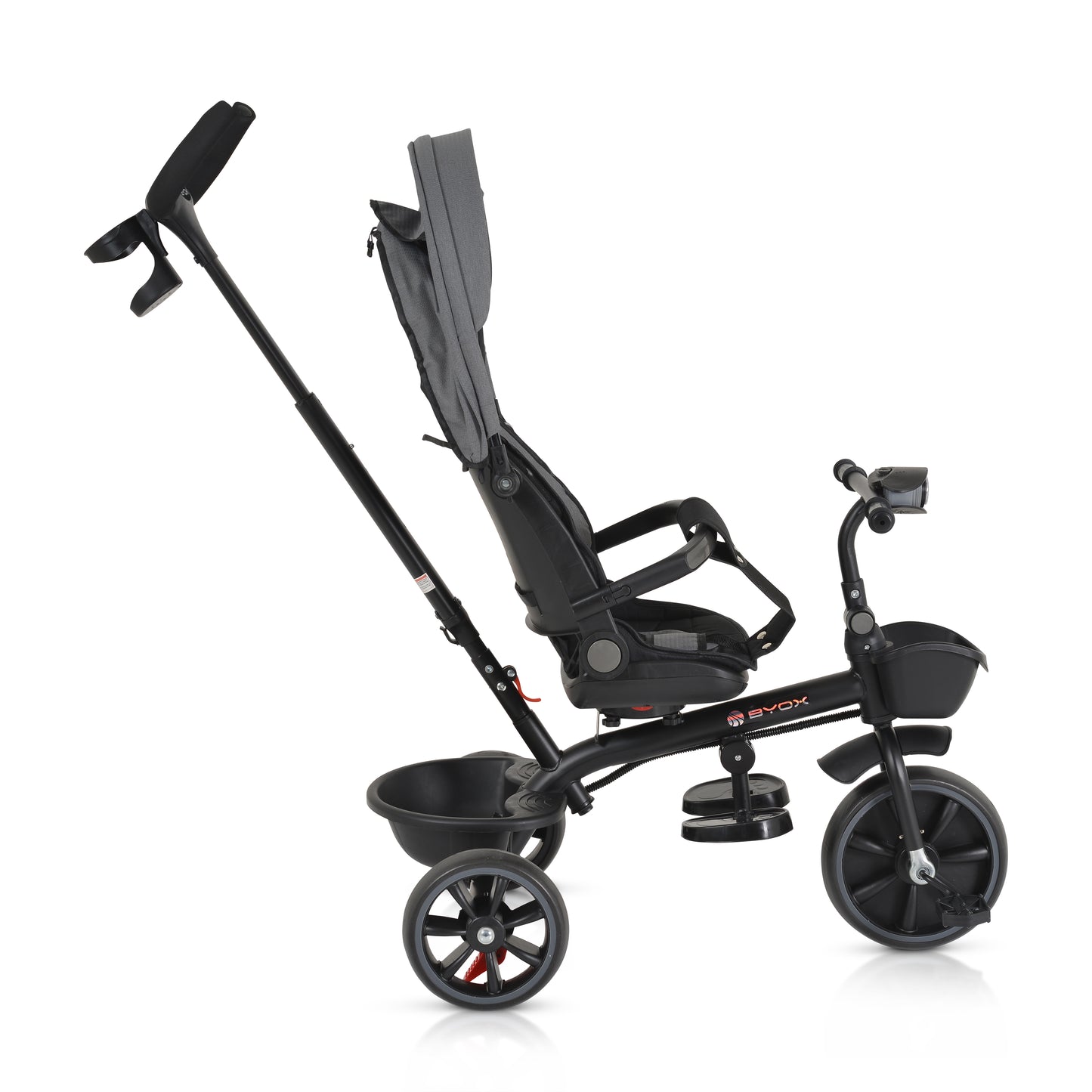 Triciclo Byox Summer Fronte Mamma/Fronte Strada Grigio