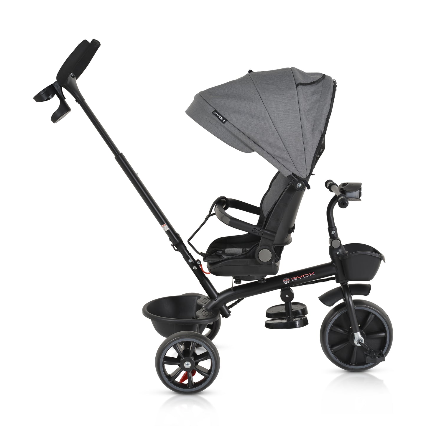 Triciclo Byox Summer Fronte Mamma/Fronte Strada Grigio