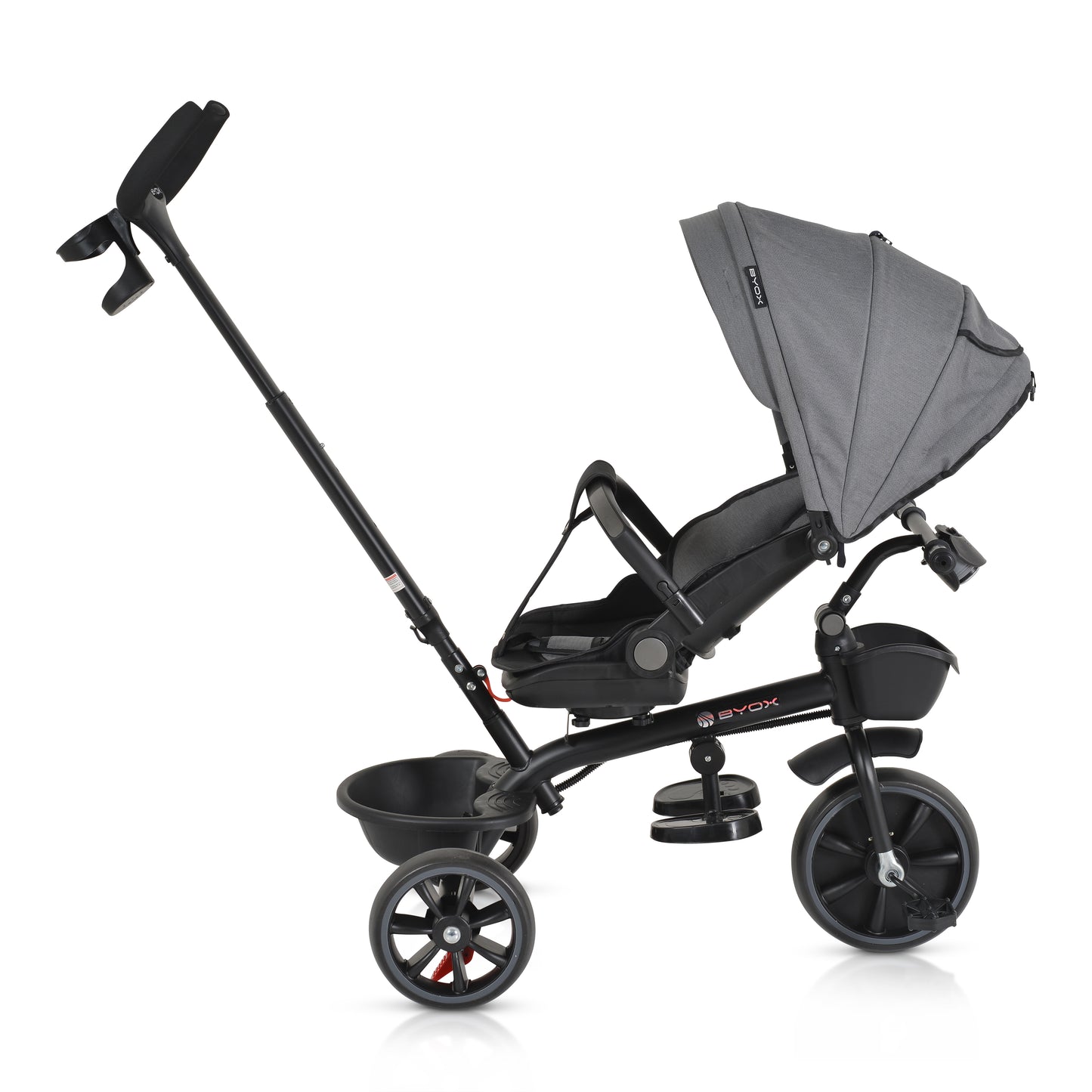 Triciclo Byox Summer Fronte Mamma/Fronte Strada Grigio