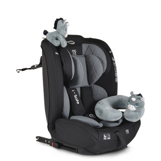 Moni Seggiolino Auto Isafe ISOFIX I-Size 76-150cm Grigio