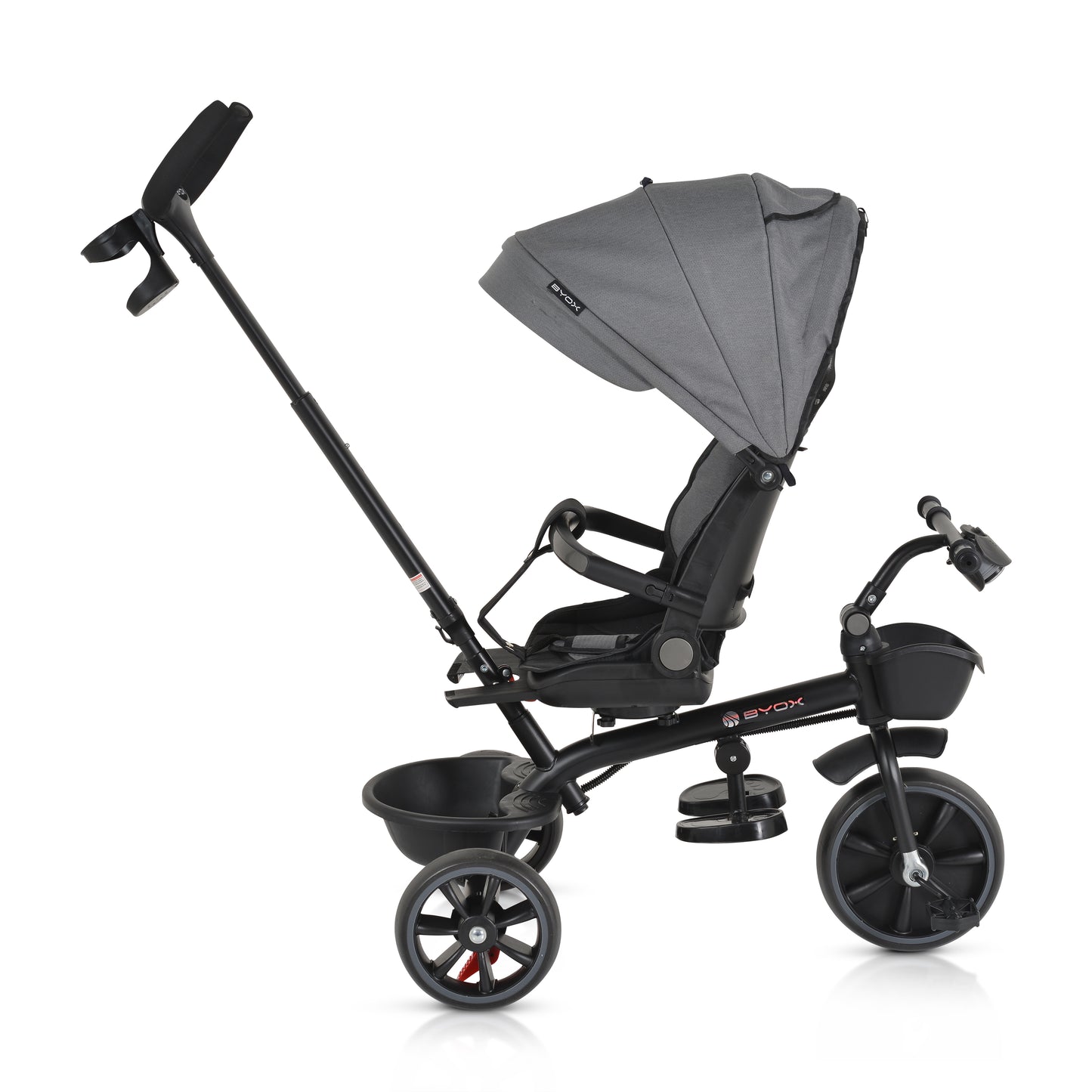 Triciclo Byox Summer Fronte Mamma/Fronte Strada Grigio