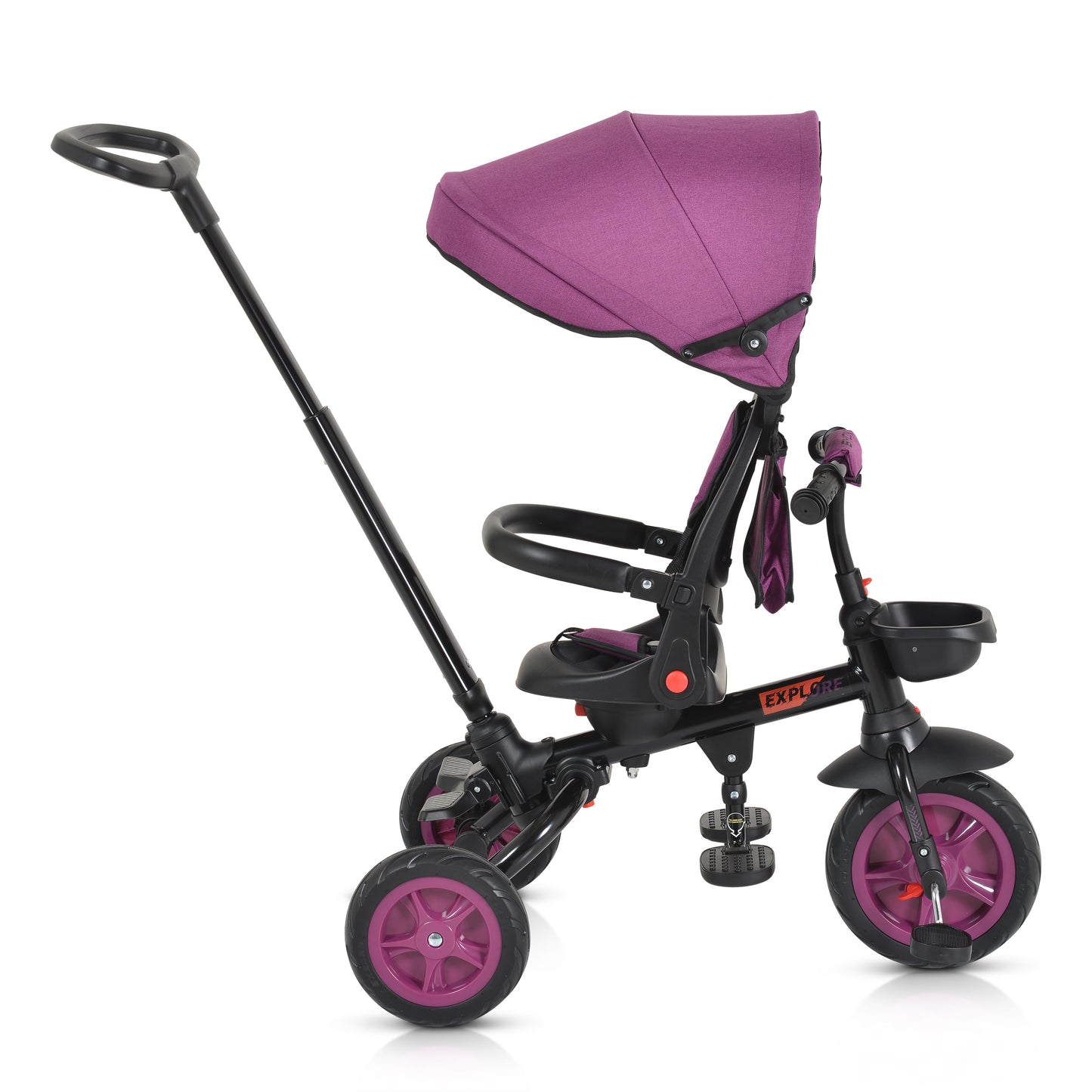 Triciclo Byox Explore Fronte Mamma/Fronte Strada Viola