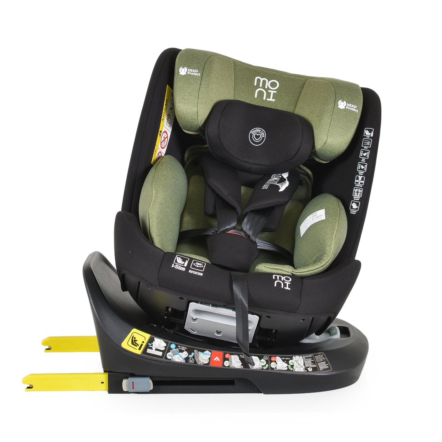 Seggiolino Auto Moni Serengeti 360° I-Size 40-150cm Verde