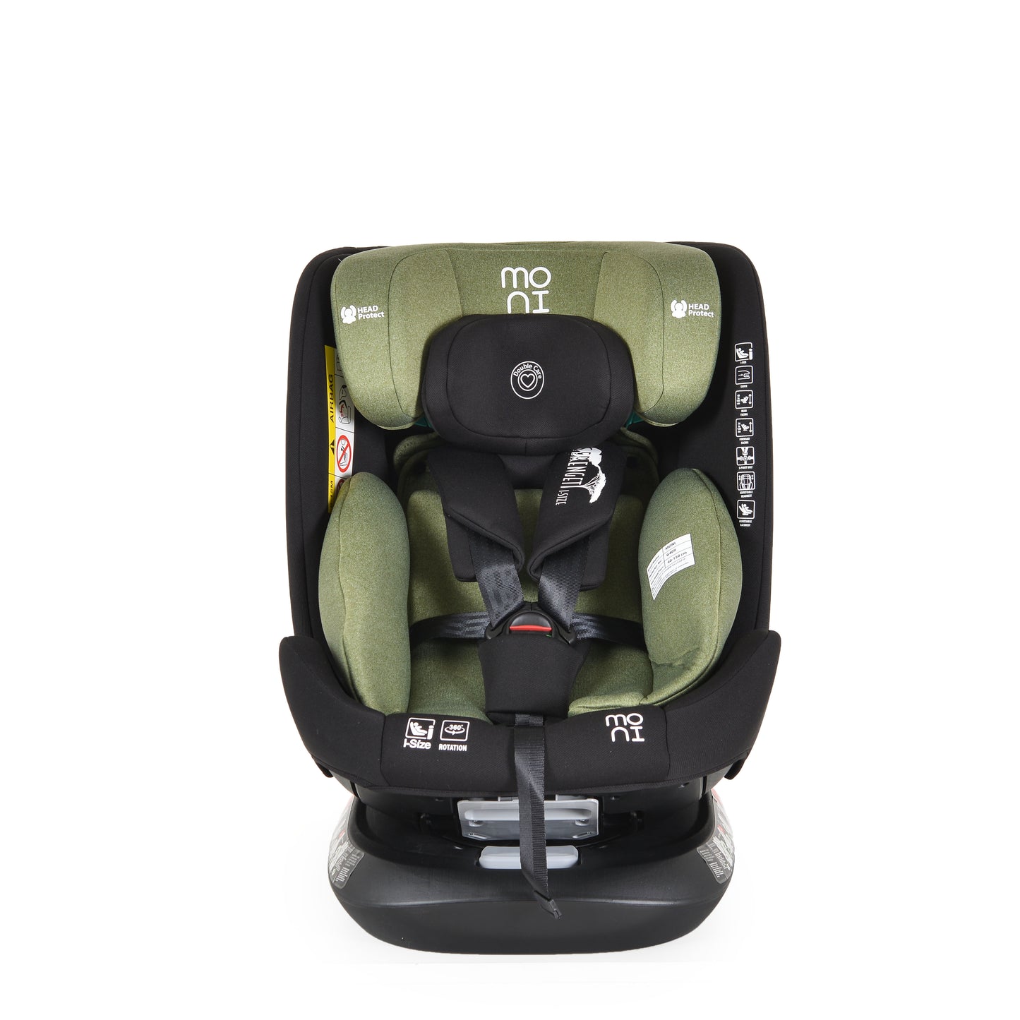 Seggiolino Auto Moni Serengeti 360° I-Size 40-150cm Verde