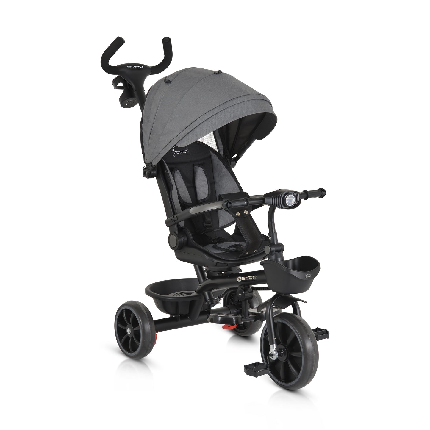 Triciclo Byox Summer Fronte Mamma/Fronte Strada Grigio