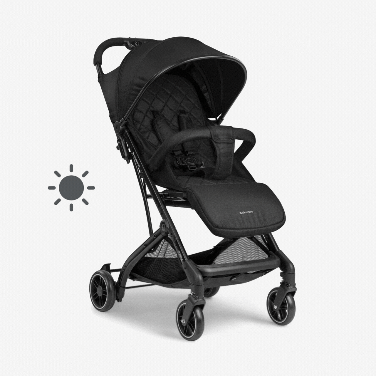 Passeggino Leggero Kikkaboo Miley Nero con Coprigambe 0/22KG