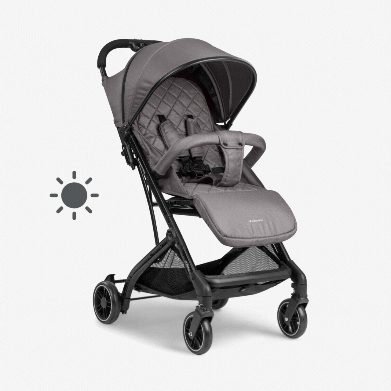 Passeggino Leggero Kikkaboo Miley Dark Grey con Coprigambe 0/22KG