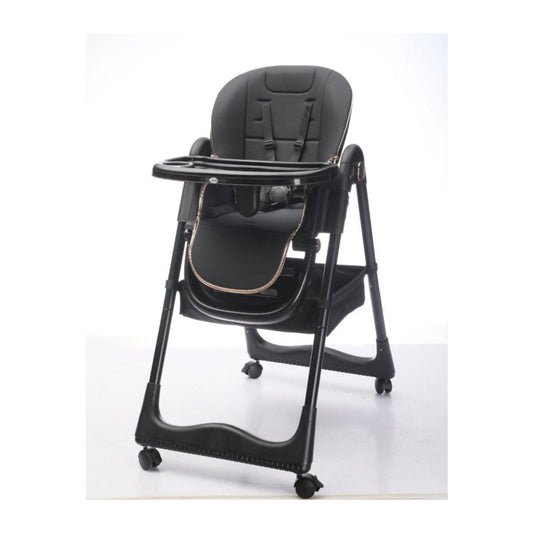 Sediolone Pappa Leonie Nest Nero + Bavaglino, Scodella e Posate in Silicone OMAGGIO