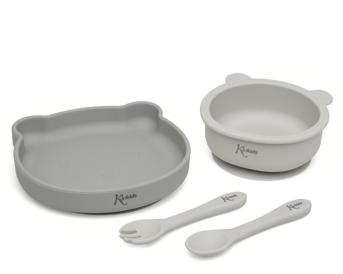 Set Pappa KioKids Silicone 4PZ Grigio