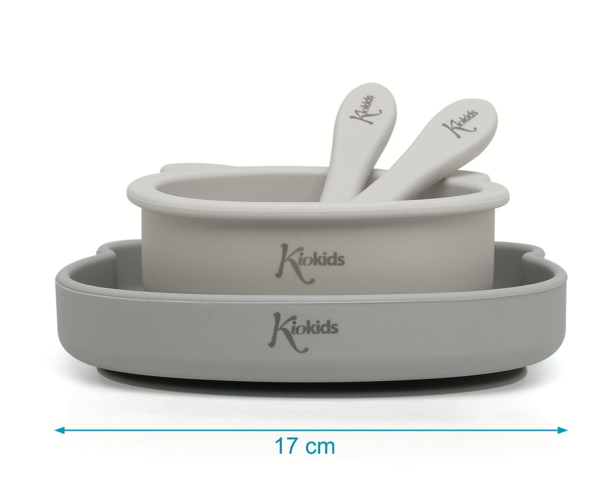 Set Pappa KioKids Silicone 4PZ Grigio